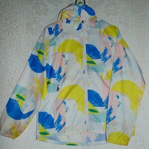 The North Face Windbreaker Jacket Girls L 14/16 Multi Colorbock Rain Coat Youth